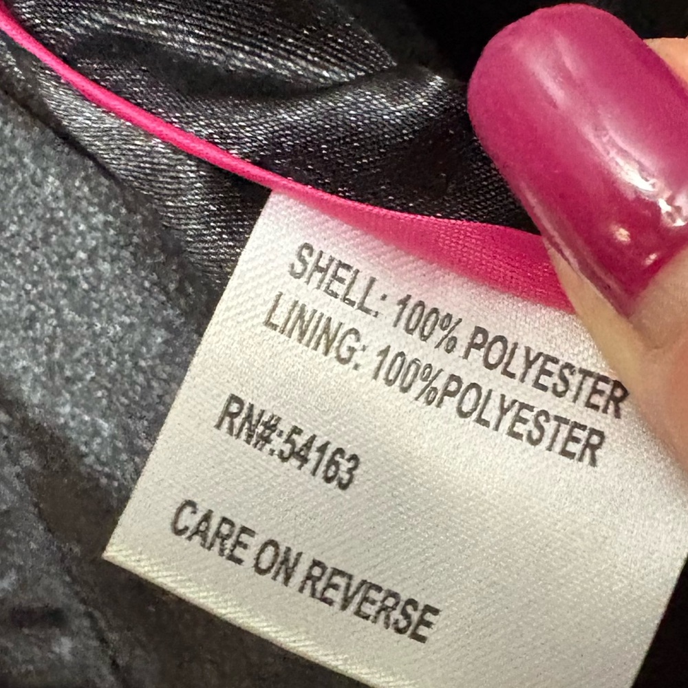 Calvin Klein-Classy black trench coat. Size small. Silver details/Hood. Like new - Picture 16 of 16